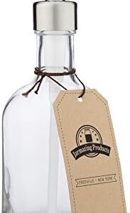 Glass Soap and Lotion Dispenser, Stainless Steel Pump, 12 oz