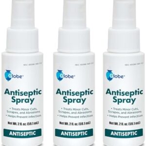Globe 3-Pack Antiseptic Spray for Cuts and Burns, 2oz