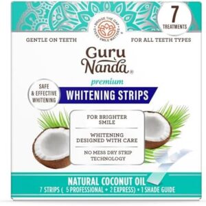 GuruNanda 7-Day Teeth Whitening Strips with Non-Slip Technology
