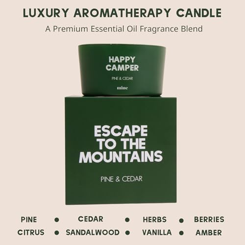 Happy Camper Pine Cedar 8oz Soy Candle ? Gift Box - Image 4