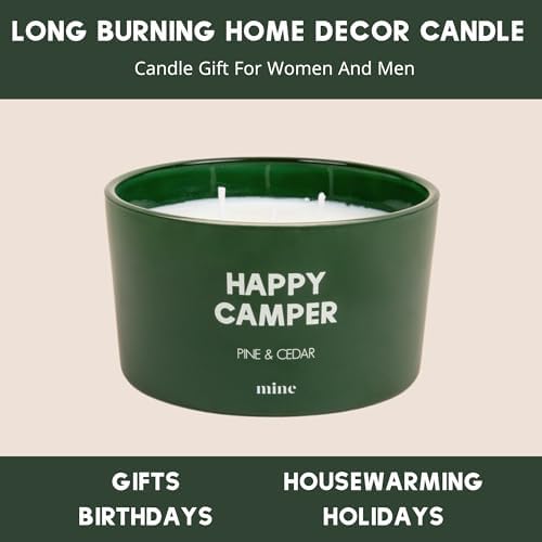 Happy Camper Pine Cedar 8oz Soy Candle ? Gift Box - Image 3