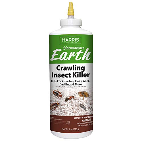 Harris 8oz Diatomaceous Earth Insect Killer for Roaches, Fleas, Ants