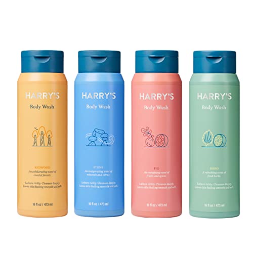 Harry?s Men?s Body Wash Variety Pack, 4 x 16 Fl oz