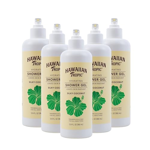 Hawaiian Tropic 5-Pack Hydrating Shower Gel, 380ml, Coconut