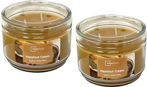 Hazelnut Cream Scented Candle Set 2-Pack 11.5oz Each