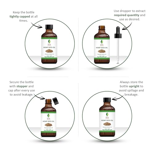 Hemp Seed Oil 4oz Cold Pressed Carrier Oil with Dropper - Image 2