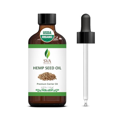 Hemp Seed Oil 4oz Cold Pressed Carrier Oil with Dropper