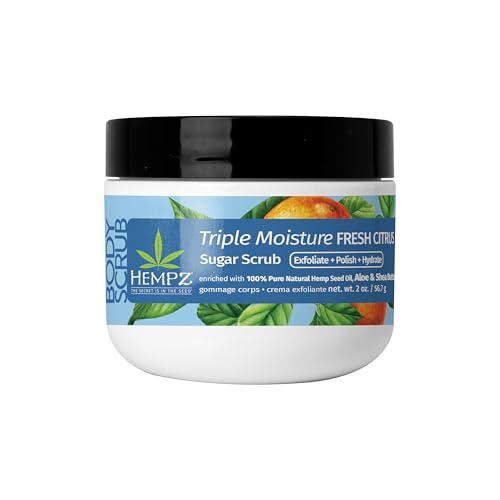 Hempz Mini Citrus Sugar Scrub, 2 oz Travel Size