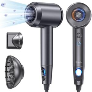 1500W Ionic Hair Dryer with 5 Heat Settings, 2 Speed Options, and Diffuser Attachment