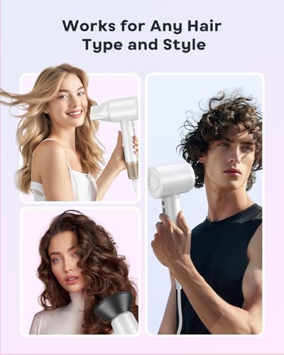 Pro Ionic 1875W Hair Dryer with Diffuser and Concentrator Nozzle - Image 4