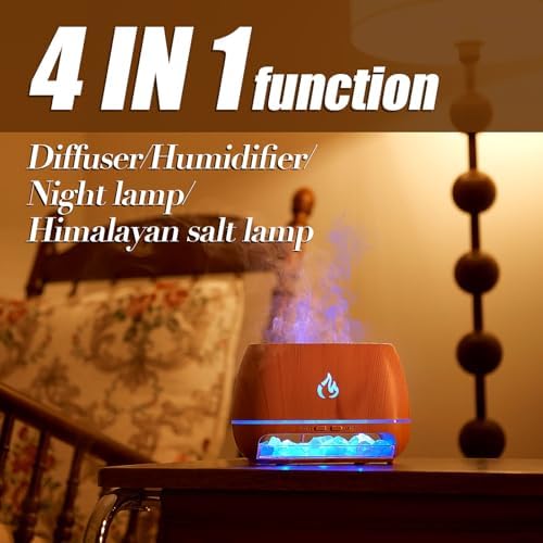 Himalayan Salt Lamp Diffuser Set with 12 Essential Oils - Image 4