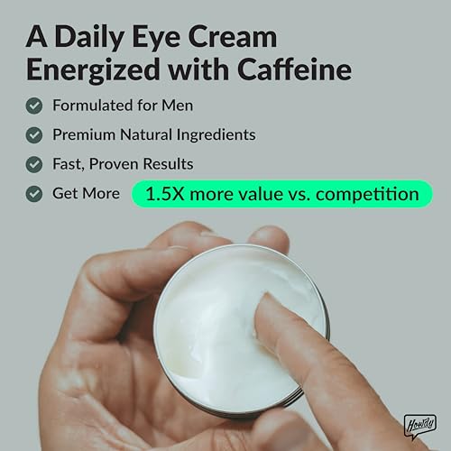 Howdy Caffeine Men's Eye Cream 2 oz for Dark Circles and Puffiness - Image 2