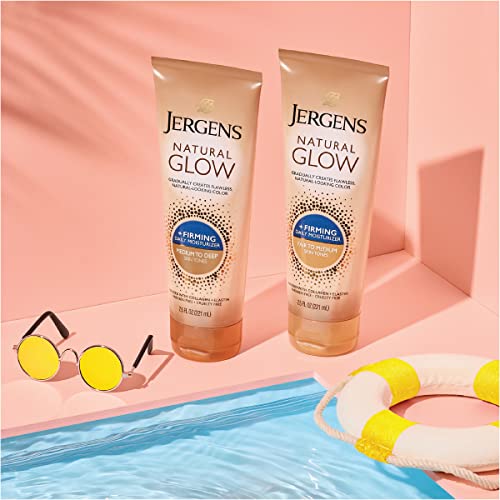 Jergens Natural Glow Medium to Deep Self Tanner Lotion 7.5 oz Hydrating Formula - Image 9