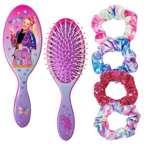Jojo Siwa Hair Brush & 4 Scrunchies Set for Kids