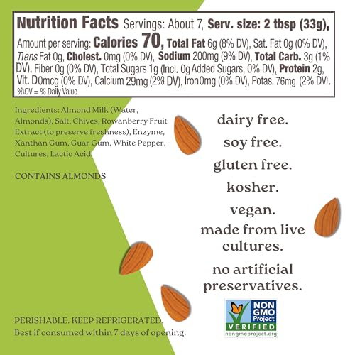 Kite Hill Dairy-Free Chive Almond Milk Cream Cheese, 8oz - Image 3