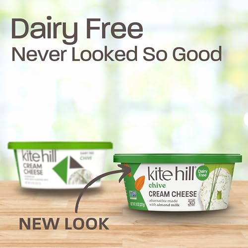 Kite Hill Dairy-Free Chive Almond Milk Cream Cheese, 8oz - Image 2