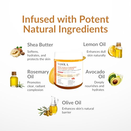 Kojic Acid & Turmeric Face/Body Scrub - Image 4