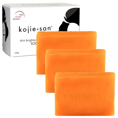 Kojie San Brightening Soap with Kojic Acid, 3 Bars