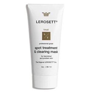 LEROSETT Vegan Clay Mask for Acne and Oily Skin, 4 Ounce Capacity