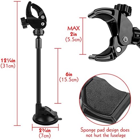 LUEXBOX 360 Adjustable Hair Dryer Holder with Strong Suction Cup for Secure Bathroom Mount - Image 2