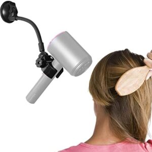 LUEXBOX 360 Adjustable Hair Dryer Holder with Strong Suction Cup for Secure Bathroom Mount