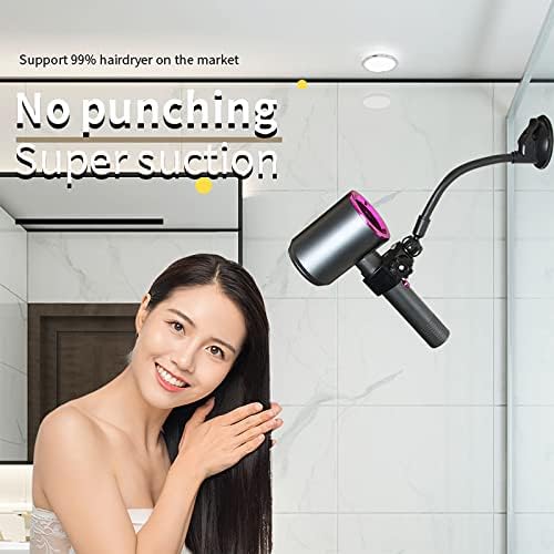 LUEXBOX 360 Adjustable Hair Dryer Holder with Strong Suction Cup for Secure Bathroom Mount - Image 6