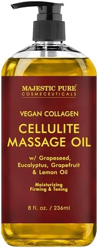 Majestic Pure Cellulite Massage Oil with Vegan Collagen 8oz