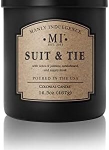 Manly Indulgence Suit & Tie Candle, 16.5 oz, 60 hr Burn