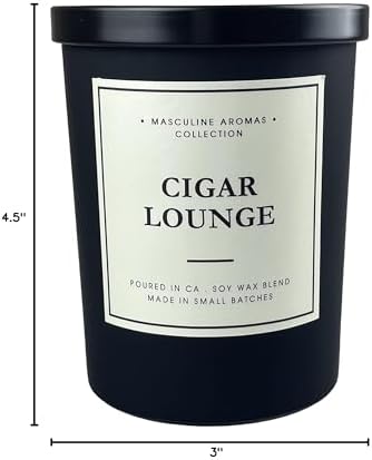 Masculine Cigar Lounge Soy Candles ? Sandalwood, Vanilla, Clove - Image 5