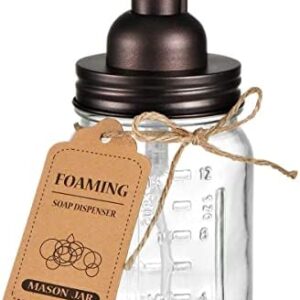 Mason Jar Foaming Soap Dispenser with Chalkboard Labels