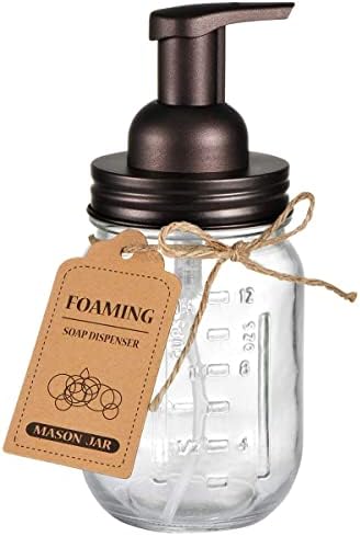 Mason Jar Foaming Soap Dispenser with Chalkboard Labels
