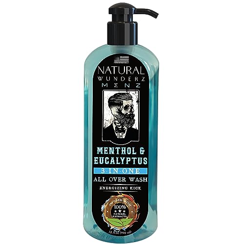 Men?s 3-in-1 Body Wash with Menthol & Eucalyptus, 32 Fl Oz