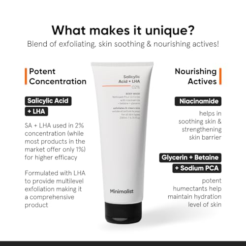 Minimalist 2% Salicylic Acid Body Wash, 200ml, Unisex - Image 4