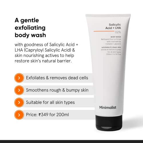 Minimalist 2% Salicylic Acid Body Wash, 200ml, Unisex - Image 2
