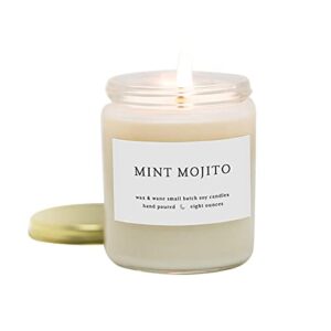 Mint Mojito Soy Candle ? 8 Oz, 40+ Hours, Handmade USA