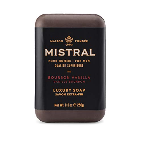 Mistral Organic Bourbon Vanilla Bar Soap ? Large Exfoliating