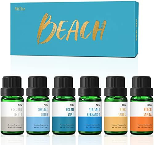 MitFlor Beach Fragrance Oils Set, 6x10ml for Diffuser & Candles
