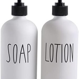 MOMEEMO White Soap and Lotion Dispenser Set