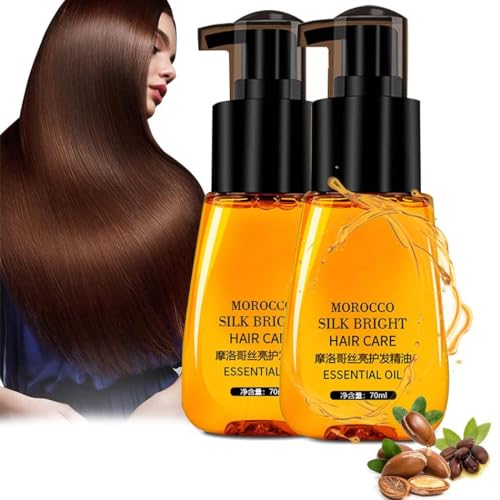 Morocco Silk Anti-Frizz Serum for Smooth, Shiny Hair (2Pcs)