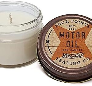 Four Points Trading Co. Motor Oil Scented Soy Candle 4 Oz