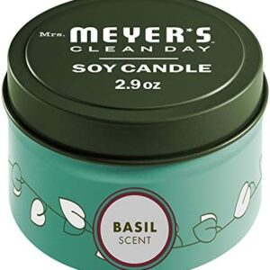Mrs. Meyer's Basil Soy Candle 2.9 oz 12 Hour Burn Time