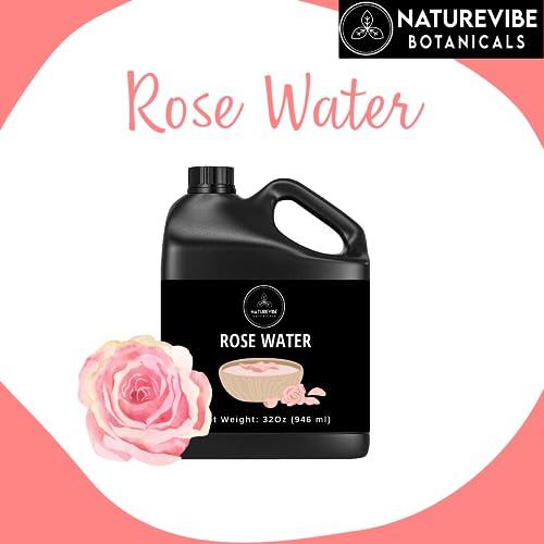 Naturevibe Botanicals 32oz Pure Rose Water for Skin & Hair - Image 2