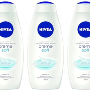 Nivea Creme Soft Body Wash with Almond Oil, 3-Pack