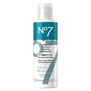 No7 Dual Action Cleansing Water with AHA Exfoliant 6.7 Ounce Bottle