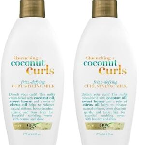 OGX Coconut Curls Frizz-Defying Leave-In Treatment, 6 fl oz (2-Pack)
