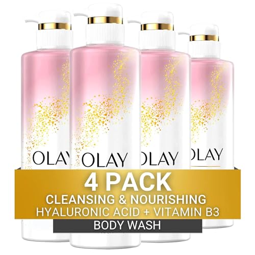 Olay Hydrating Body Wash with Hyaluronic Acid, 20 fl oz (4-Pack)