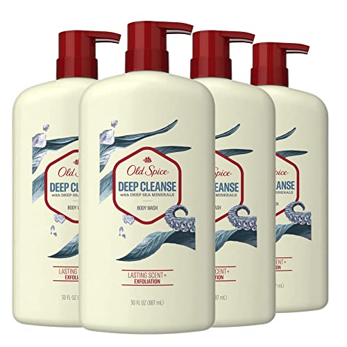 Old Spice Men?s Body Wash, Deep Cleanse, 30 oz (4-Pack)