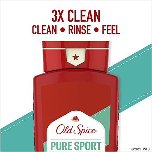 Old Spice Men?s Body Wash, Pure Sport, 24 Fl Oz (4 Pack) - Image 5