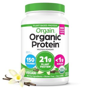 Orgain Vanilla Bean Vegan Protein Powder 2.03 lb Container 21g Protein