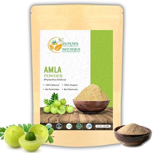 Organic Amla Powder ? Indian Gooseberry for Hair & Immunity 5.3 oz